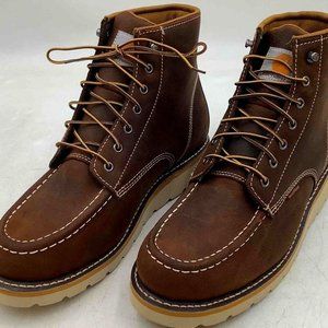 New Carhartt Brown Wedge Work Boots Men's Size 12